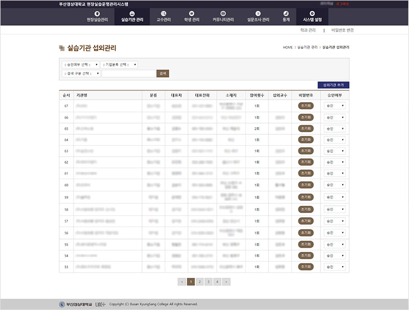 관리자 화면 뷰